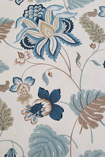Tessuto decorativo MONTANA 48 BLU GRANDI FIORI