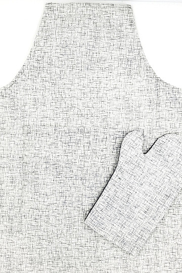 GREMBIULE CON GUANTO bianco sporco