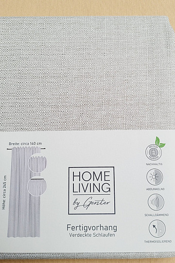 Tenda di lusso pronta all'uso HOME LIVING beige grigio