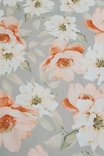 Tessuto decorativo OXFORD ORANGE FLOWER