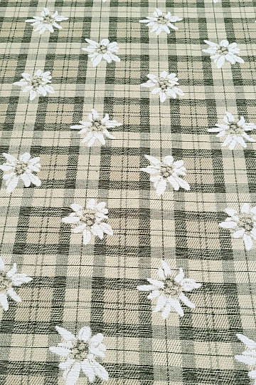 Tessuto decorativo lussuoso FIORI E DIAMANTI verde