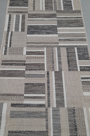 Tappeto da esterno Prisma in-out marrone-grigio