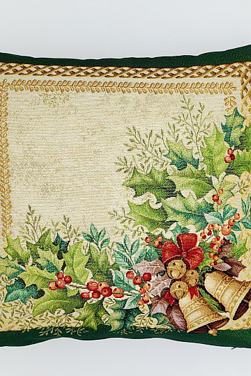 Copertura per arazzo natalizio CANDELE FIAMMINANTI con finiture verdi