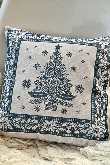 Copertura per arazzo natalizio FOLK CHRISTMAS 3 blu