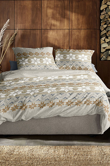 Biancheria da letto di lusso in flanella IRISETTE PANDA 8621-80 NATUR