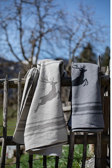 Coperta DF LUCA DEER JUMPING GREY