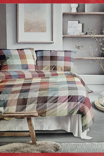 Biancheria da letto di lusso in flanella IRISETTE ZOBEL 8600-90 MULTI CHECK