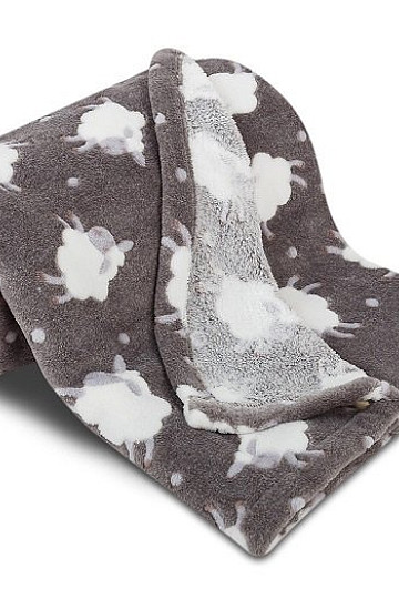 Coperta per bambini PECORA grigio scuro