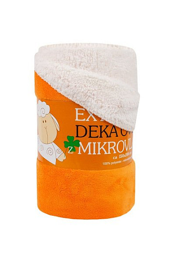 coperta in microfibra SOFT SHEEP arancione