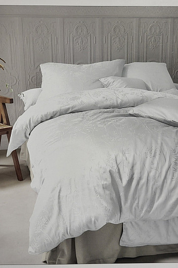 Lussuoso damasco di cotone RIO WHITE