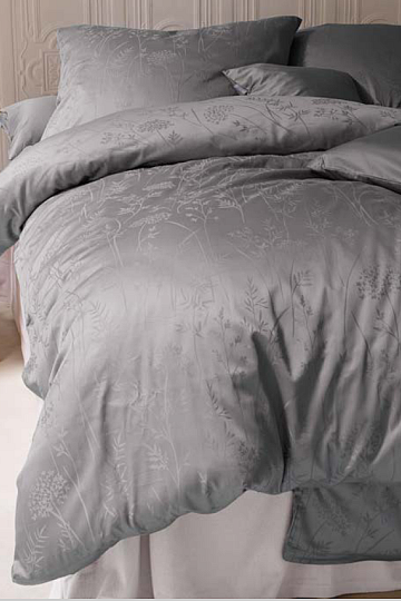 Lussuoso damasco di cotone RIO GRIGIO SCURO