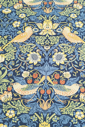 Tessuto decorativo con motivo uccelli e fragole
