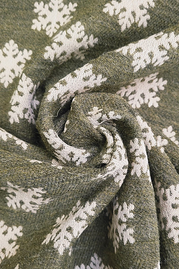 Tessuto decorativo di lusso con fiocchi marrone-verde
