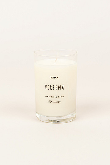 Candela di soia profumata alla verbena