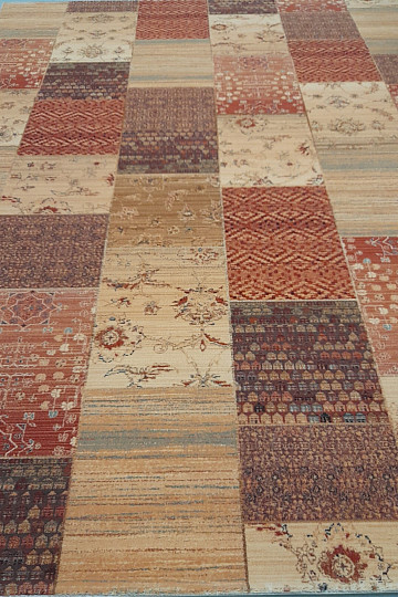 Tappeti di lusso in lana KASHQAI PATCHWORK crema