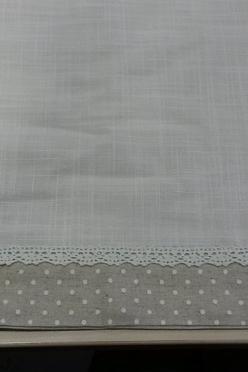Tenda beige a pois