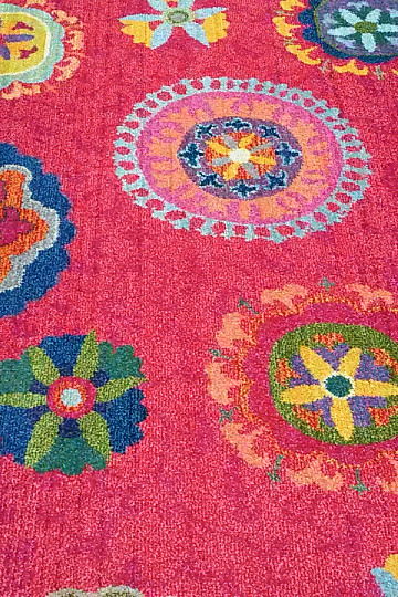 Tappeto in pezzi MANDALA rosso