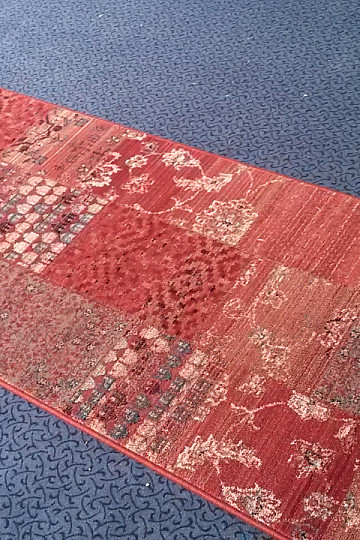 Lussuoso tappeto da corsa in lana ROYAL PATCHWORK rosso