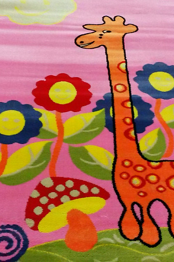 Tappeto per bambini KIDS GIRAFFE rosa