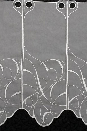 Ornamento per tende bianco