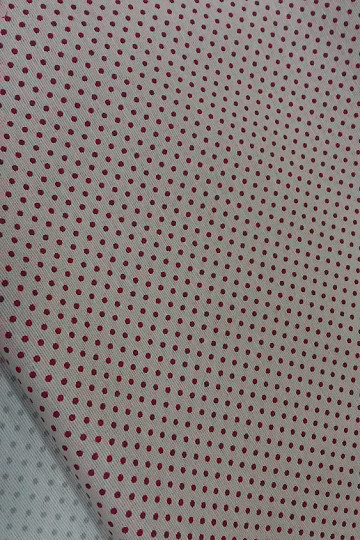 Tessuto decorativo ALBY crema pois rosso