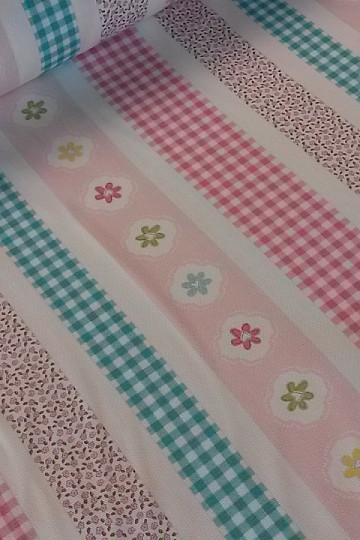 Tessuto decorativo TWIST STRIPES rosa