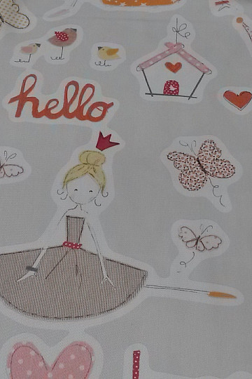 Tessuto decorativo per bambini TWIST PRINCESS arancione
