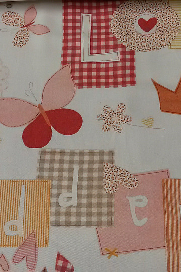Tessuto decorativo per bambini TWIST C01 LOVE arancione
