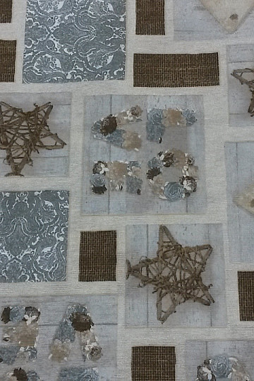 Tessuto decorativo LOVE CHRISTMAS grigio