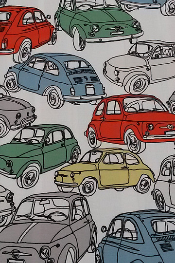 Tessuto decorativo CARS bianco/colore