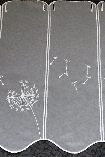 Tenda in vetro colorato ricamato Dandelion Gerster 11456