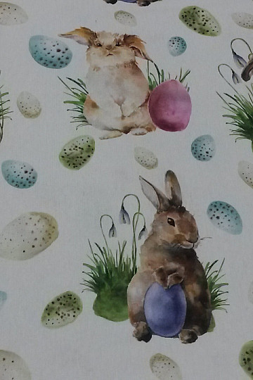 Tessuto decorativo EASTER BUNNY digitale