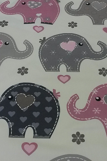 Tessuto decorativo per bambini ELEFANTI II