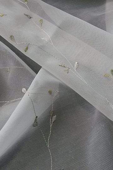 Tenda di lusso ricamata GERSTER 11545 bianco - verde