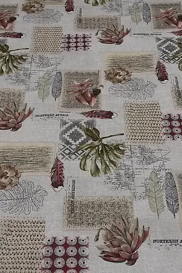 Tessuto decorativo FLORA rosso