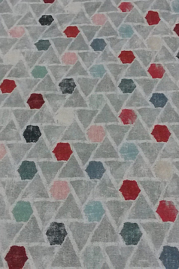 Tessuto di cotone PETI MOKKA GEO rosso