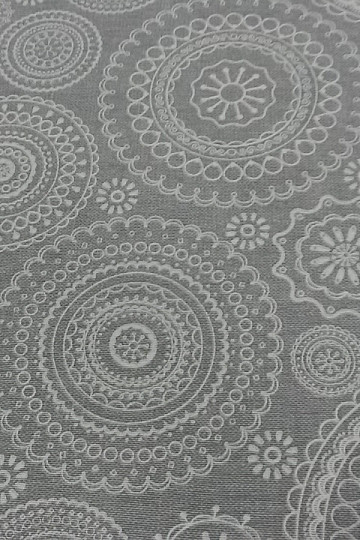 Tessuto decorativo MANDALA FONDO grigio