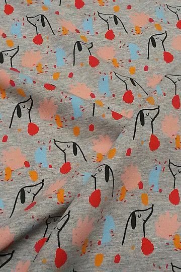 Maglia di cotone stampa PEJSCI grigia