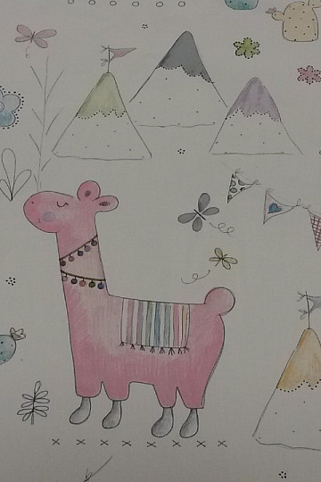 Tessuto decorativo per bambini LAMY rosa