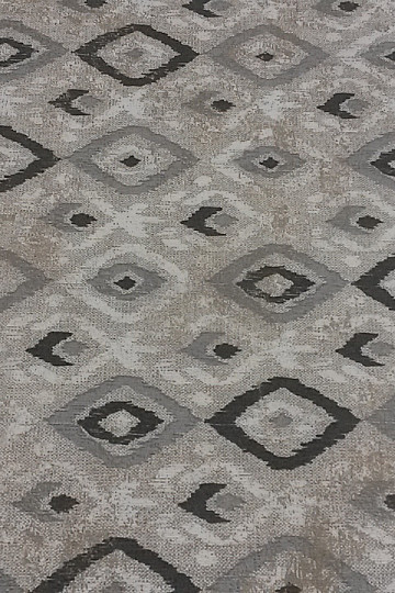 Tessuto decorativo TULUM ROMBO nero-grigio