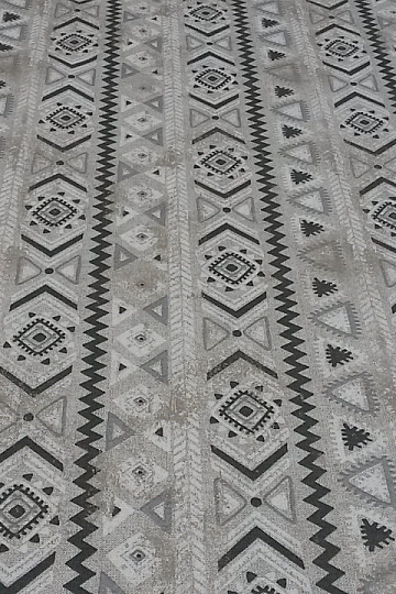 Tessuto decorativo TULUM MAYA grigio-nero