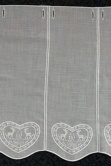 Tenda ricamata per vetrata 11661 bianco