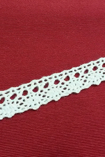 Laccio in cotone 405/101 18mm bianco opaco