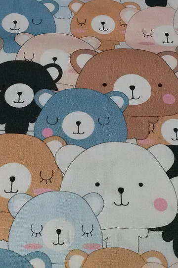 Orsetti TEDDY in raso di cotone per bambini con stampa digitale