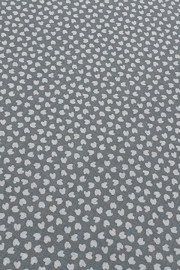 Tessuto in cotone HEART grigio-blu