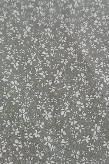 Tessuto di cotone FIORI color kaki