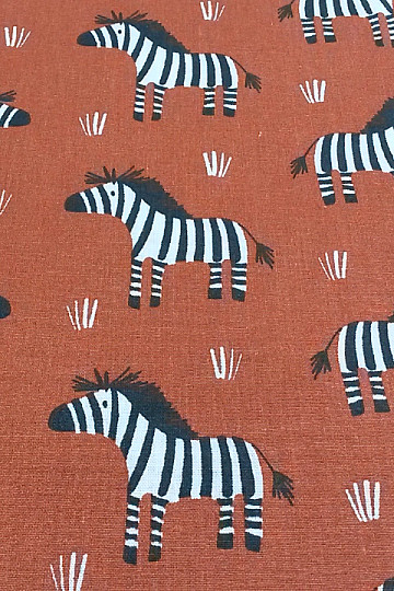 Tessuto di cotone ZEBRA marrone