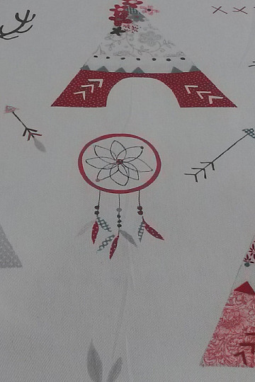 Tessuto decorativo per bambini TYPÍ rosso