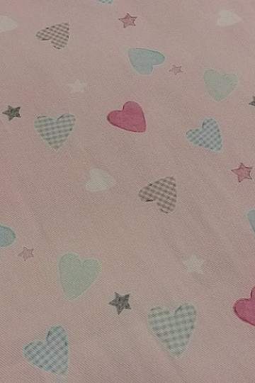 Tessuto decorativo per bambini HEART rosa