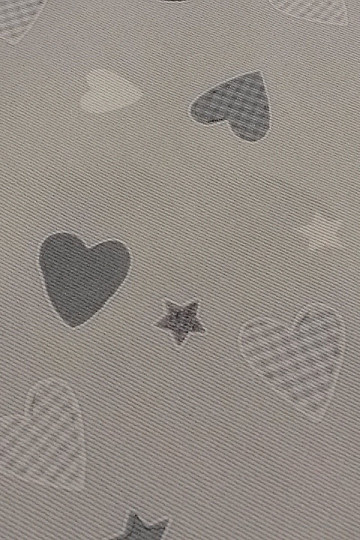 Tessuto decorativo per bambini HEART grigio